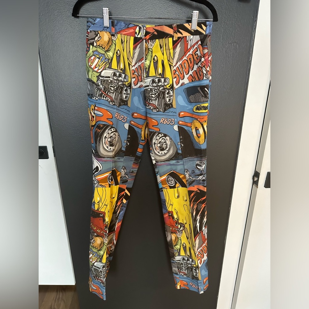 JW Anderson Comic print work pants low waist size 4
